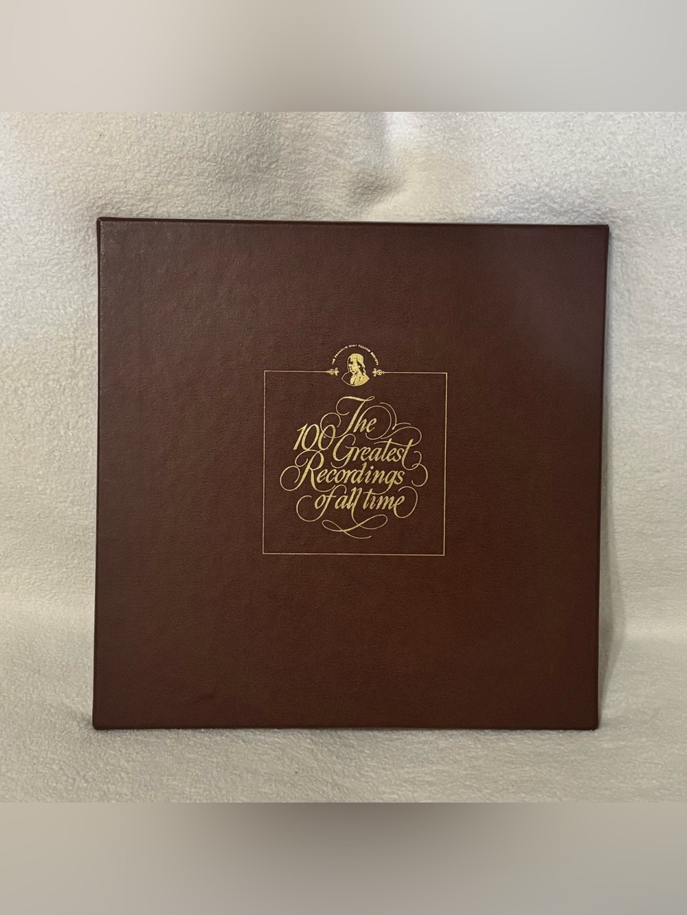 Vintage The 100 Greatest Recordings of All Time Brown Collector Box